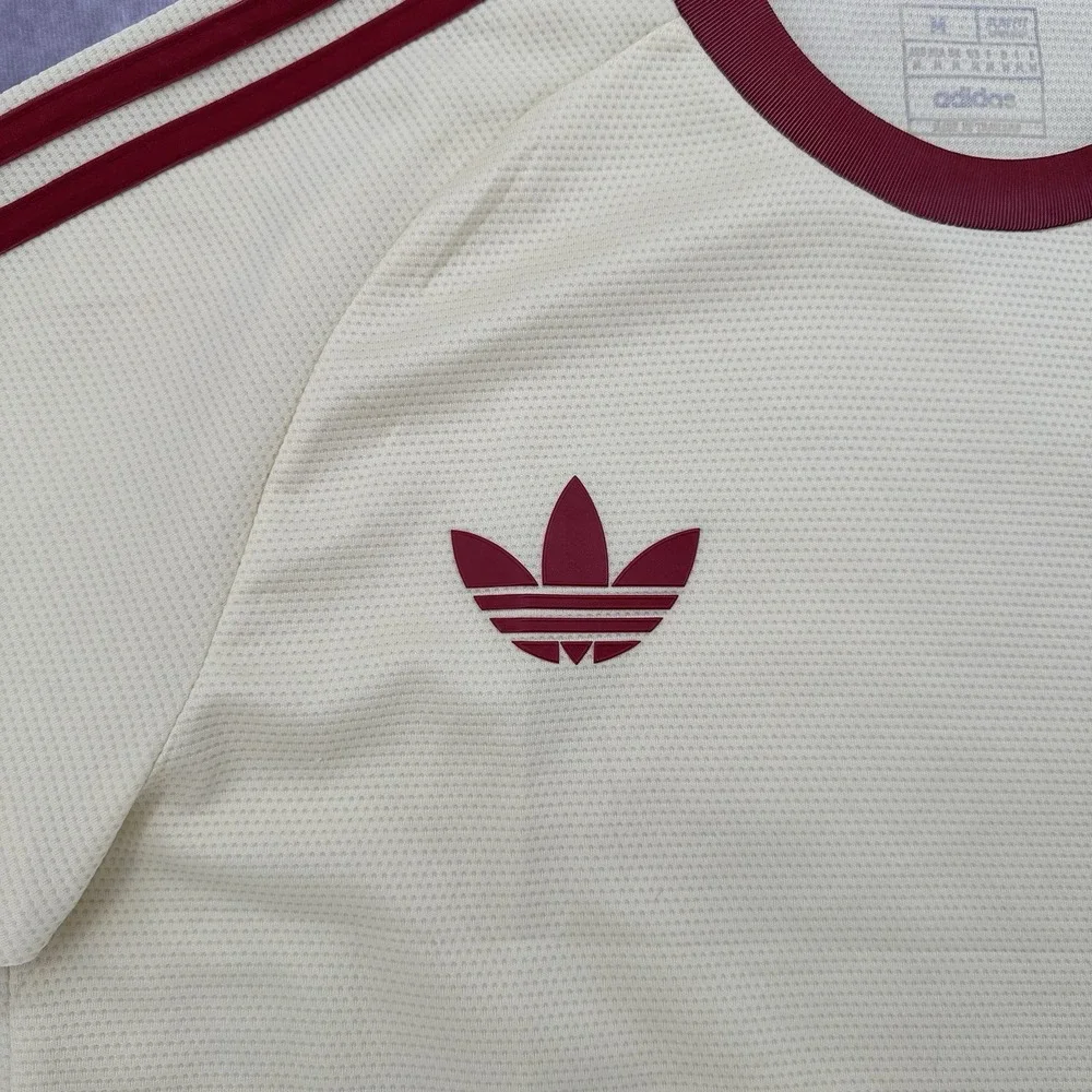 Adidas Originals Colombia Soccer Jersey Men's M Cream Burgundy Trefoil FCF Shirt